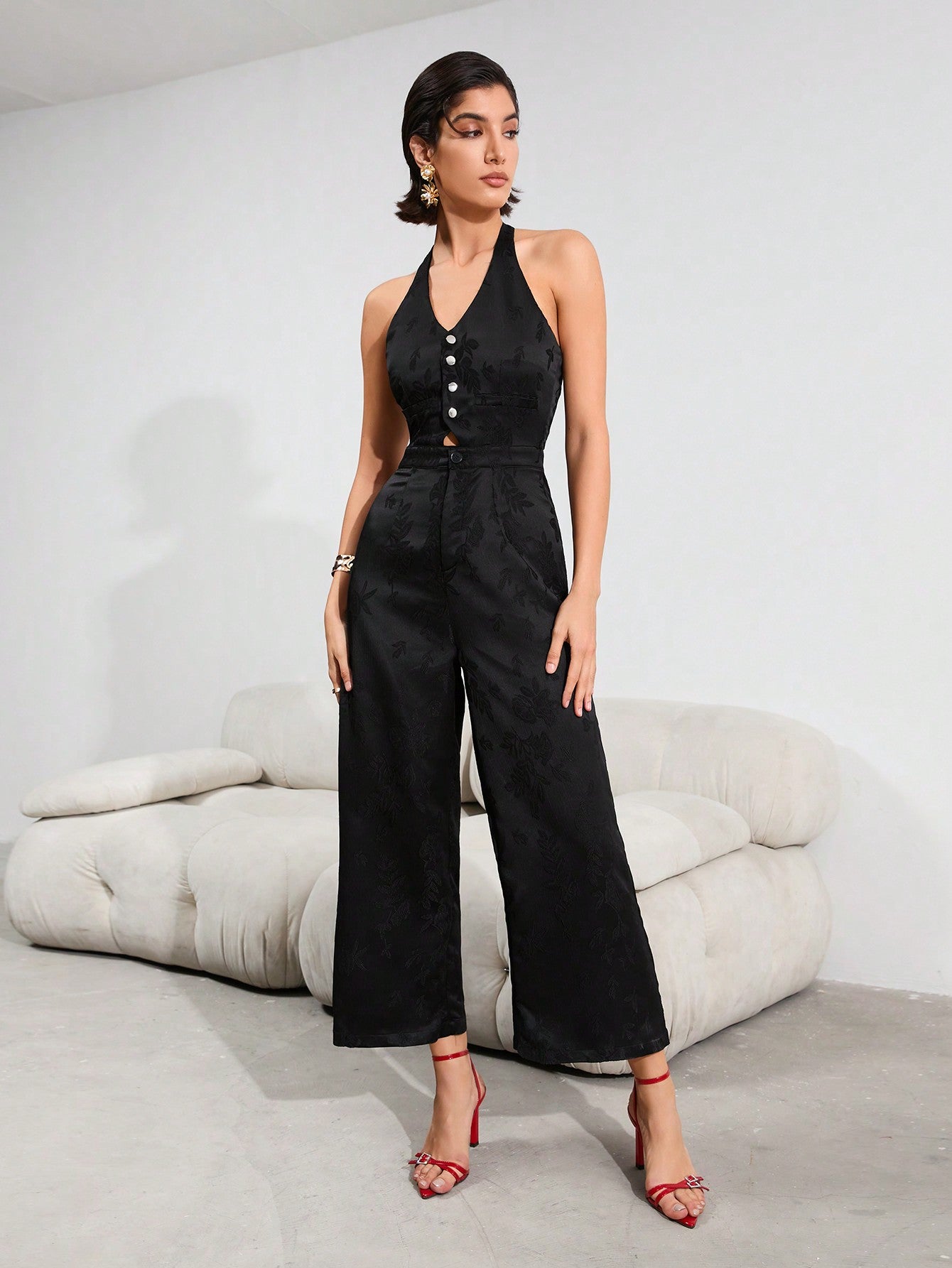 BIZwear Random Printed Jumpsuit Pants