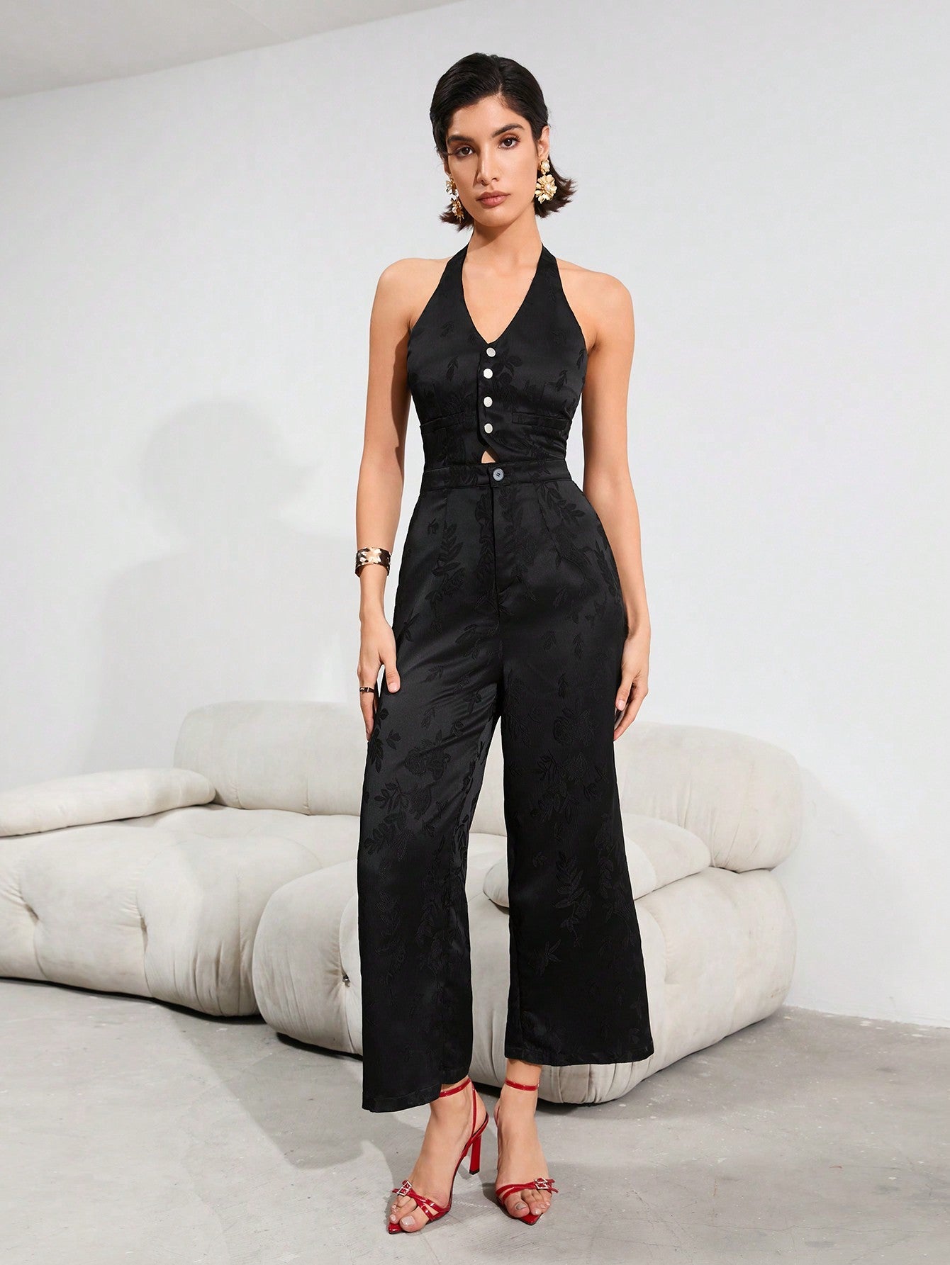 BIZwear Random Printed Jumpsuit Pants